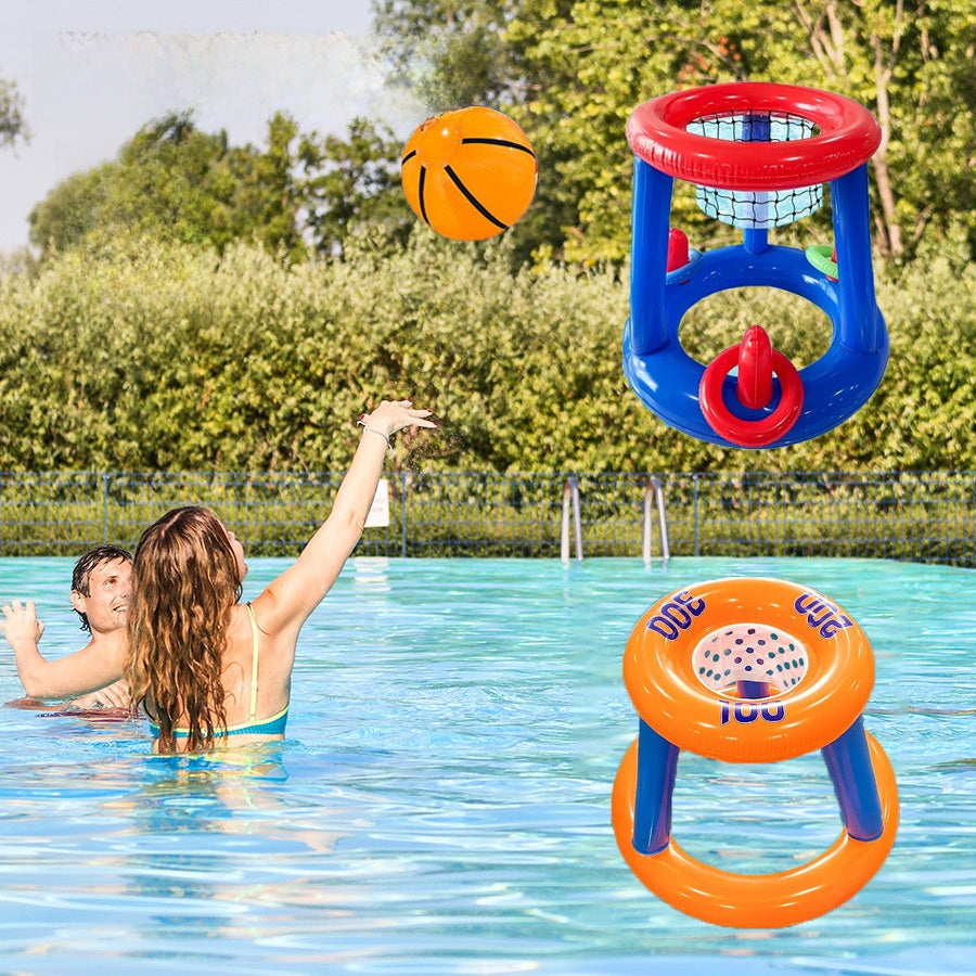 Inflatable basketball hoop