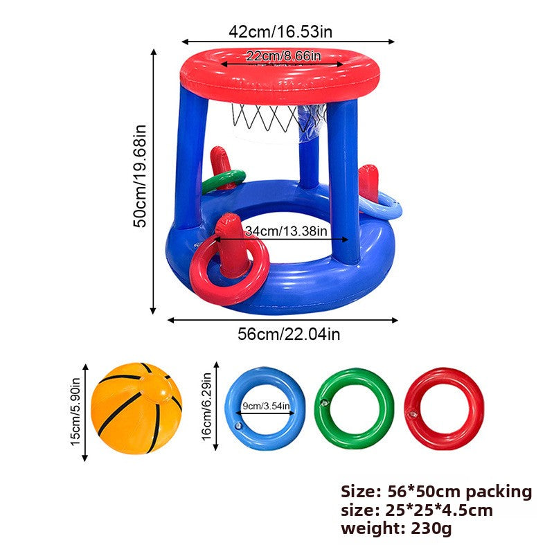 Inflatable basketball hoop