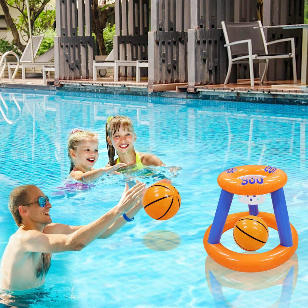 Inflatable basketball hoop